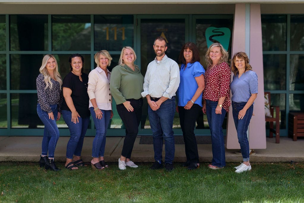 dentist and reception at creekside